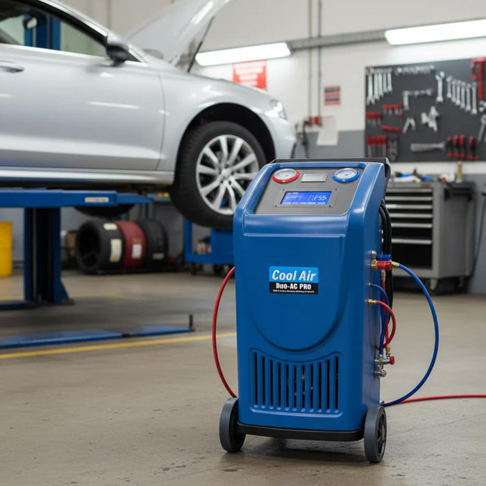 Cool Air Duo-AC Machine PRO – Professional Automotive A/C Recovery & Recharge Station | Full-Automatic Dual Refrigerant Service Machine for R134a & HFO-1234yf with 7-Inch Touch Screen (Duo-AC PRO)