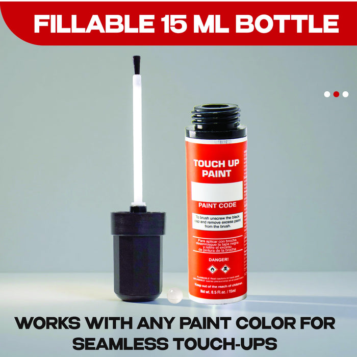 15ml Fillable Aluminum Touch Up Paint Bottles with Brush 50 Pack Refillable with Funnel, Mixing Balls & Labels Durable, Leakproof Scratch Repair for Auto & DIY Kits