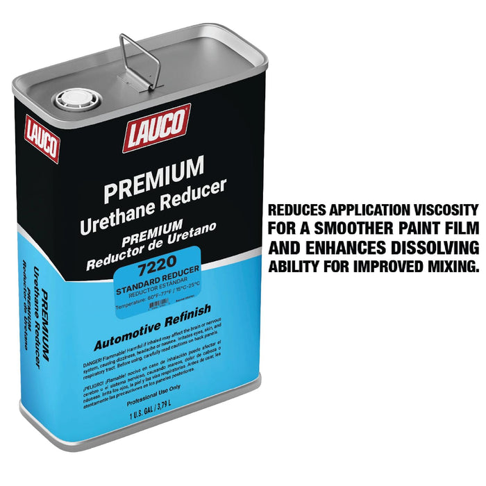 LAUCO Standard Urethane Grade Reducer (7220), 2 Gallons, 60°F - 77°F - For Automotive Paint and Industrial Paint Use - High Performance Automotive Grade
