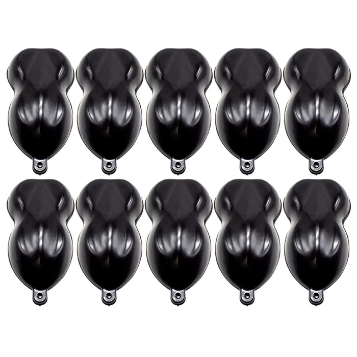 Lauco Car Paint Speed Shapes Display Set – 10-Pack Black ABS Test Panels for Automotive Paint, Vinyl Wrap, Tint and Hydro Dipping