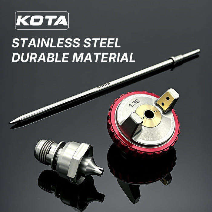 Needle, Fluid Nozzle and Aircap Set Only - Kit fit for KOTA LVLP Spray Gun Paint (1.3 mm) 5087