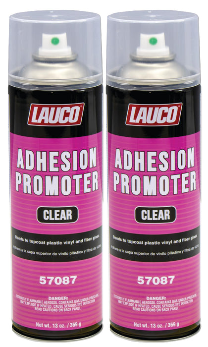 LAUCO Automotive Adhesion Promoter 13 oz Spray Can (57087) - Pack of 2 - Use on Multi Surfaces Like Automotive Plastics, Bumpers, Vinyl Trim and Fiberglass (2)