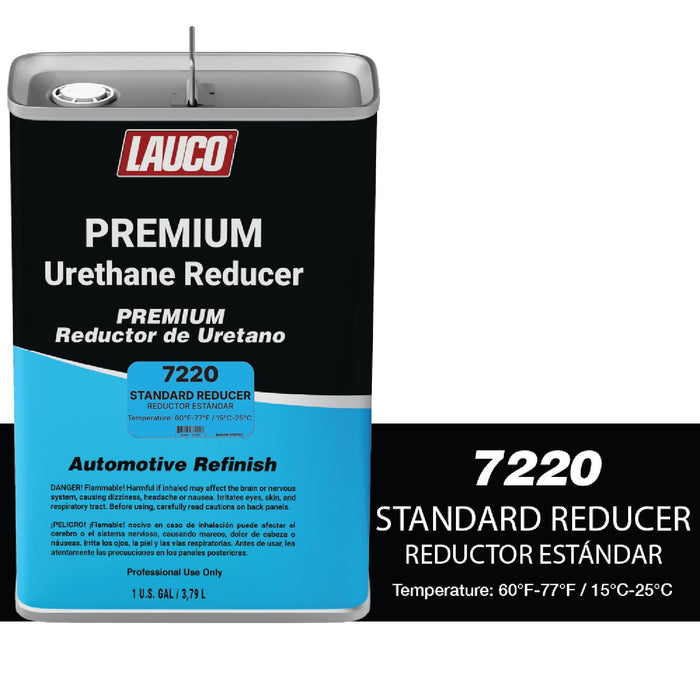 LAUCO Standard Urethane Grade Reducer (7220), 2 Gallons, 60°F - 77°F - For Automotive Paint and Industrial Paint Use - High Performance Automotive Grade