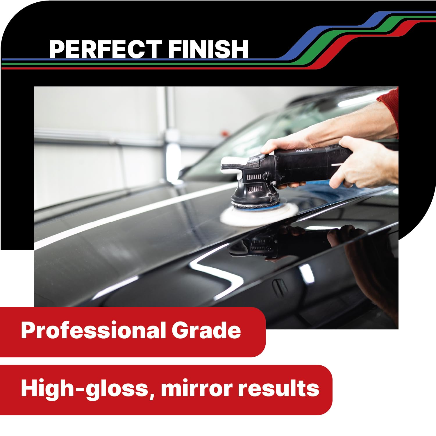LAUCO 3-Step Kit – Steps 1 2 3 – 32oz, with a Towel, Professional Silicone-Free Cutting, Polishing & Finishing Compounds for Scratch Removal, Clear Coat Safe High-Gloss Finish