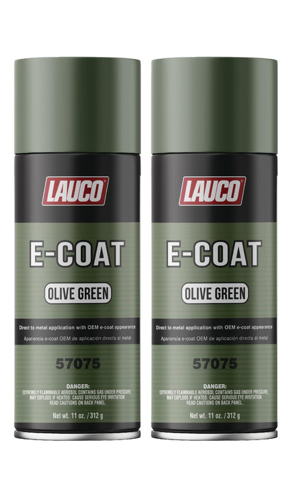 LAUCO E-Coat Olive Green (2-Pack) - 11oz Aerosol Spray Paint Can - Direct to Metal (DTM) Automotive Primer, Restoration, Light Green Ecoat Finish 57075