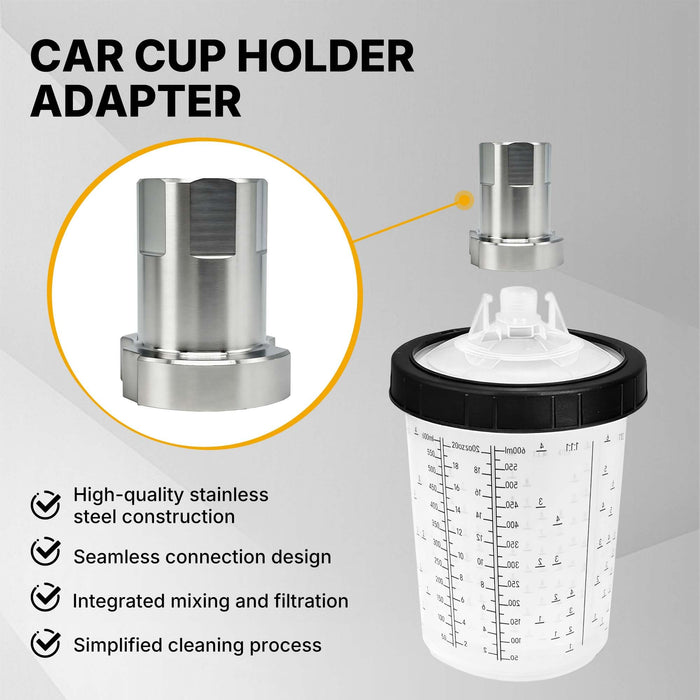 Spray Gun Paint System Stainless Steel Compatible with 1.0 System Only and The Disposable Spray Gun Cup Liners and Lid System Adapter32-16136 (Aftermarket)