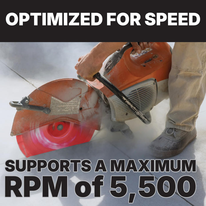 OMNI TOOLS 14 Inch Diamond Saw Blade – 350mm Segmented Concrete Cutting Disc for Masonry, Brick, Block, Stone – Heavy Duty Abrasive Wheel for Circular Saw – Dry/Wet Use – 5500 RPM – [33097]
