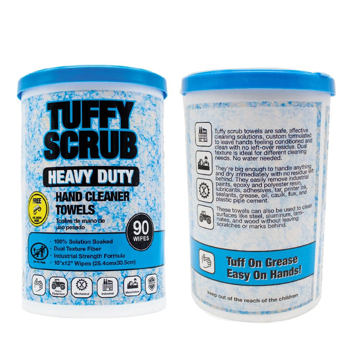 LAUCO Tuffy Scrub Heavy-Duty Hand Cleaning Towels, 10 X 12 Inch 90-Count FZ-WPZZ-PL1H