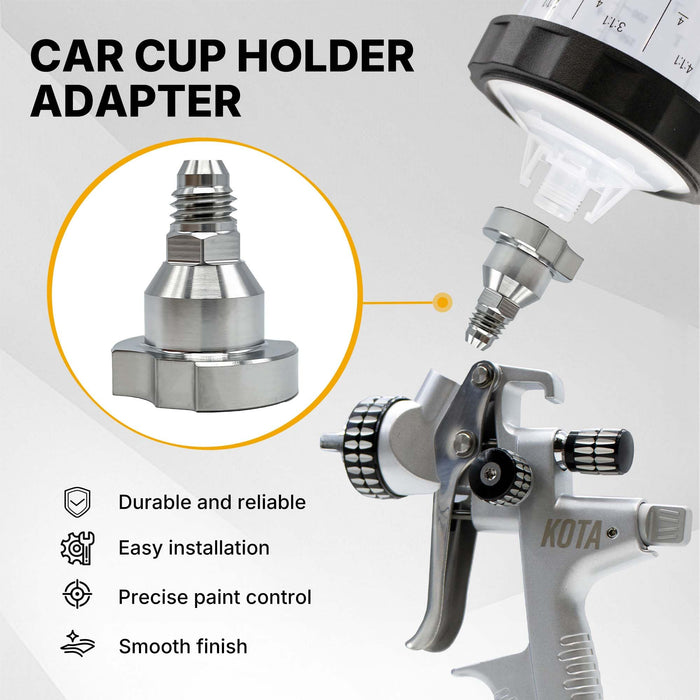 LAUCO Spray Gun Paint System Stainless Steel Adapter (14) (Aftermarket) Compatible with 1.0 System Only and The Disposable Spray Gun Cup Liners and Lid System