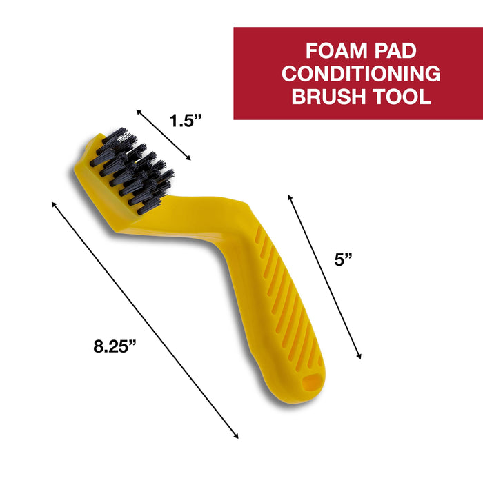 LAUCO Polish Pad Conditioning Brush, Polishing Spur Tool Set, Woof Buffing Pad Cleaning Spur Tool and Foam Pad Brush, Clean Recondition Polisher Buffer Wool Compound & Polish Pads, Auto Detailing