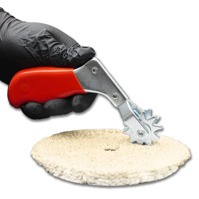 LAUCO Polish Pad Conditioning Brush, Polishing Spur Tool Set, Woof Buffing Pad Cleaning Spur Tool and Foam Pad Brush, Clean Recondition Polisher Buffer Wool Compound & Polish Pads, Auto Detailing