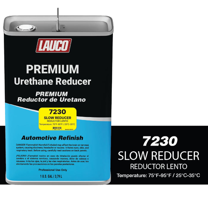 Slow Urethane Grade Reducer (7230), 1 Gallon, 75°F - 95°F﻿﻿ ﻿- For Automotive Paint and Industrial Paint Use - High Performance Automotive Grade