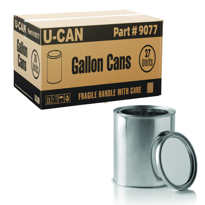 LAUCO Empty Paint Cans with Lids – 128oz, 27 Pack Metal Paint Cans in Multiple Bulk Pack Sizes – DIY, Crafts, Resin, Adhesives & Storage