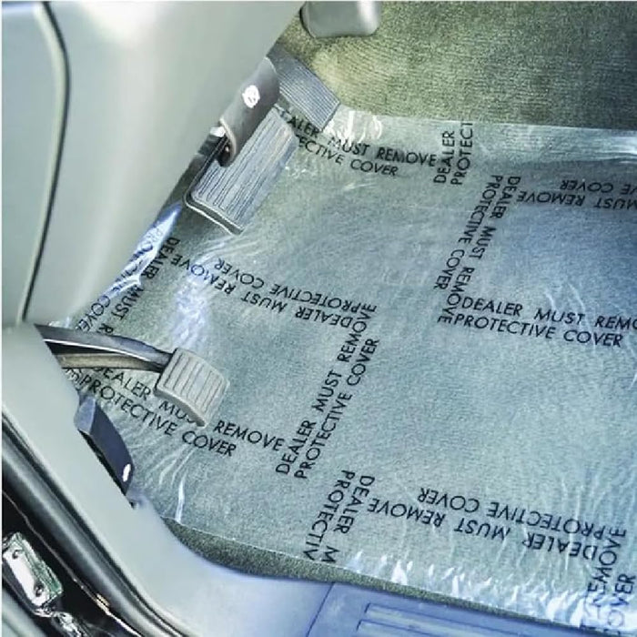 MAXIFILM 4 mil Adhesive Automotive Clear Plastic Carpet Protector Film Roll 24 inch x 200 feet, Sticky Car Carpet Cover Sheets, Perforated Every 21” - 100 Mats Per Roll 1886