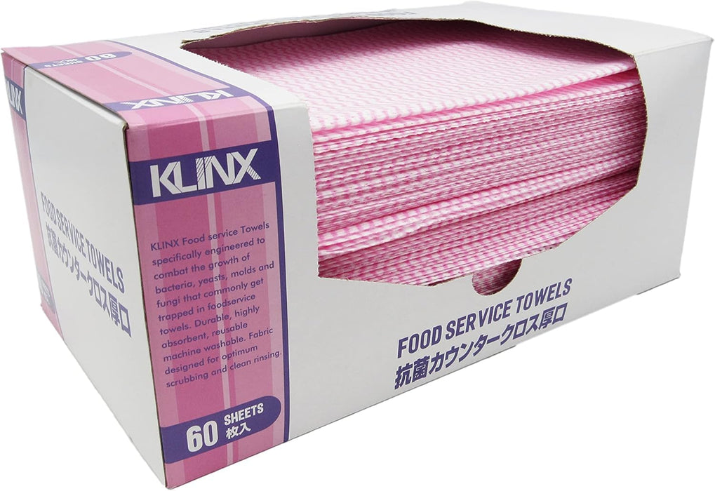 Uni-Pak Foodservice Cleaning Towel 1/4 Fold, 14 x 24 Inches, Reusable Multipurpose Wiping Cloth, Low Lint Fast Drying, Red Commercial Kitchen Towels, Solvent Compatible, 60 Count 60826