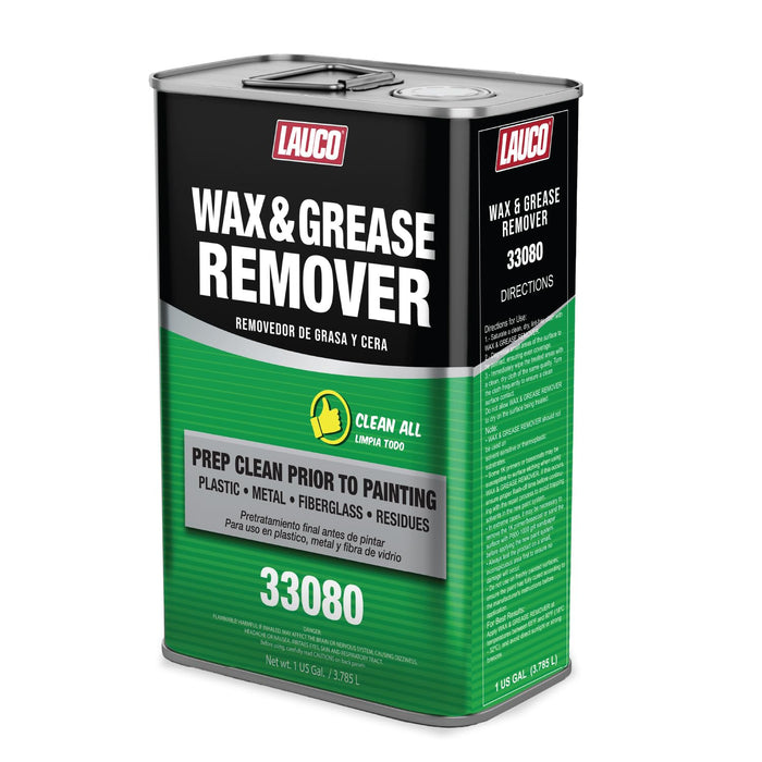 LAUCO Wax and Grease Remover 1 Gallon Multi-Surface Paint Prep Cleaner for Auto Body, Garage | Works On Plastic, Metal, Fiberglass Powerful Solvent Degreaser (33080)