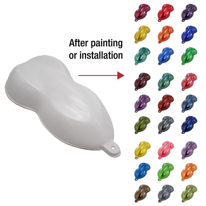 LAUCO Car Painting Additives Speed Shapes Display, Plastic Car Model for Window Tint, Painting, Wrapping, Sample Exhibition Display, Hydrodipping (10, White)