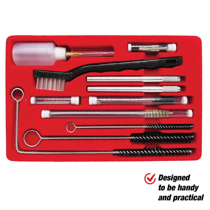 Professional Air Spray Paint Gun 22-Piece Cleaning and Maintenance Kit | Includes Brushes, Needles, Lube Bottle & Organized Storage Case | for HVLP, Gravity Feed, and Detail Spray Guns 8796