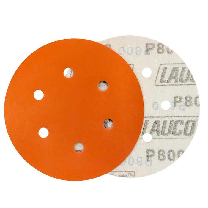 50 PCS 6 Inch 6 Hole Ceramic Sanding Discs P800, Hook and Loop Orbital Sandpaper, Heavy Duty Sandpaper for Wood, Metal, Automotive, Paint Removal