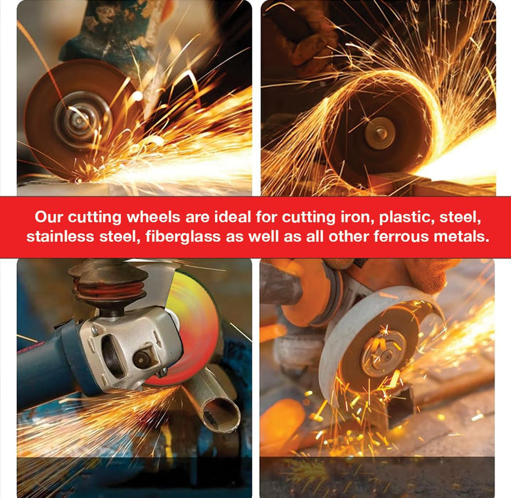 Premium Cut Off Wheel 4.5 Inch x .1/25 Inch x 7/8 Inch - Pack of 50 - Cutting Wheel, Metal & Stainless Steel Cutting Disc for Angle Grinder MCW1733