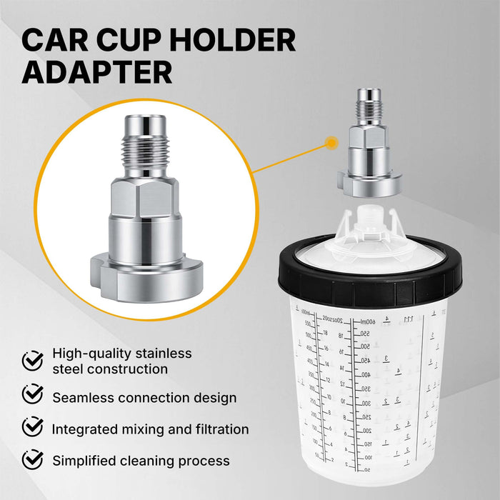 Spray Gun Paint System Stainless Steel Adapter (43) 16139 (Aftermarket) Compatible with 1.0 System Only and the Disposable Spray Gun Cup Liners and Lid System