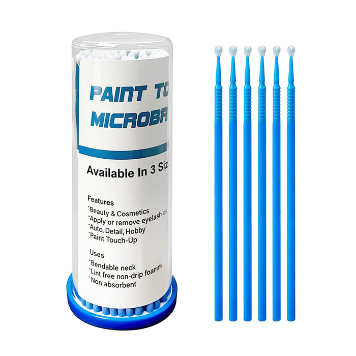 LAUCO 2.0mm Disposable Microbrush Applicator (400 Count - 4 Packs of 100) | Precision Tips for Automotive Paint Touch-Up, Detailing, Adhesives & Sealants 9066