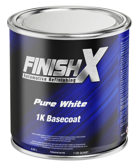 FINISHX AUTOMOTIVE REFINISHING Factory color PURE WHITE 1k basecoat MIX 1:1 (QUART) F9547