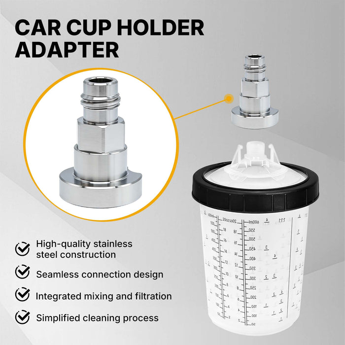 LAUCO Spray Gun Paint System Stainless Steel Adapter (Adapter 37)