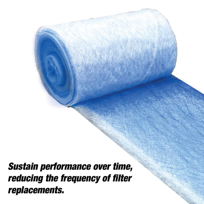 Premium Paint Spray Booth Fiberglass Exhaust Filter Roll - 18 Gram Heavy-Duty Blue Fiberglass Paint Arrestor - Captures Traps Overspray Paint Particles in Autobody Booths (30 Inches x 100 Feet)