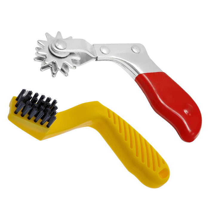 LAUCO Polish Pad Conditioning Brush, Polishing Spur Tool Set, Woof Buffing Pad Cleaning Spur Tool and Foam Pad Brush, Clean Recondition Polisher Buffer Wool Compound & Polish Pads, Auto Detailing