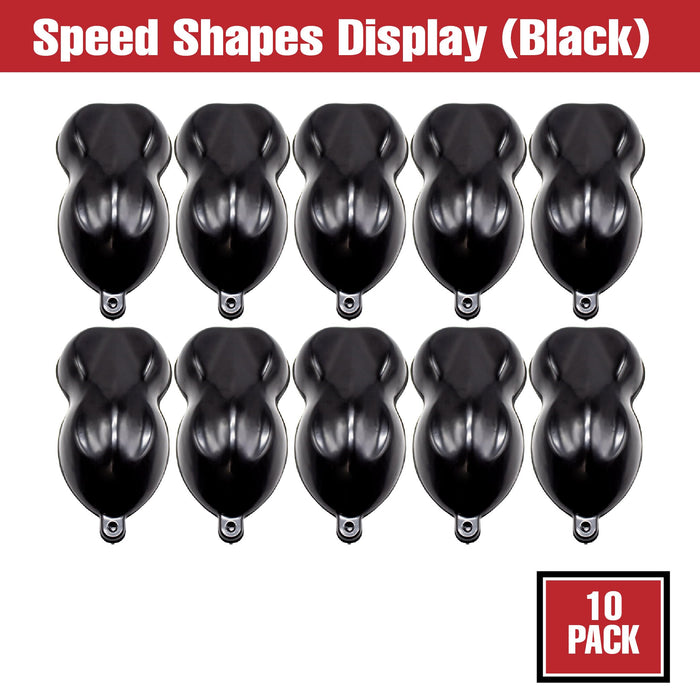 Lauco Car Paint Speed Shapes Display Set – 10-Pack Black ABS Test Panels for Automotive Paint, Vinyl Wrap, Tint and Hydro Dipping