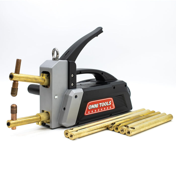 OMNI TOOLS T4000 Welder Machine, Portable Spot Welding Machine 4000A Peak Current, Microprocessor Controlled, Pulse & Continuous Modes, 220V Single Phase, Includes 4 Copper Welding Arms T4000
