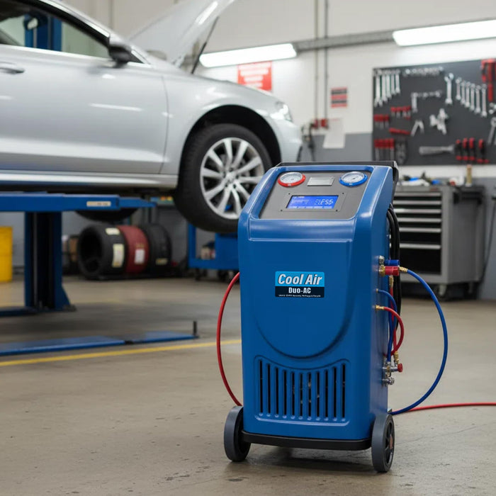 LAUCO Cool Air Duo-AC Machine – Professional Automotive A/C Recovery & Recharge Station | Full-Automatic Dual Refrigerant Service Machine for R134a & HFO-1234yf with 7-Inch Touch Screen (Duo-AC)
