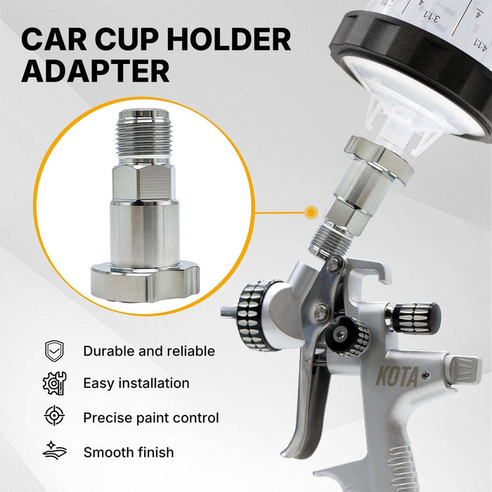 Spray Gun Paint System Stainless Steel Adapter (15) (Aftermarket) Compatible with 1.0 System Only and the Disposable Spray Gun Cup Liners and Lid System