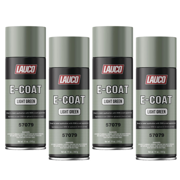 LAUCO E-Coat Light Green (4-Pack) - 11oz Aerosol Spray Paint Can - Direct to Metal (DTM) Automotive Primer, Restoration, Olive Ecoat Finish 57079