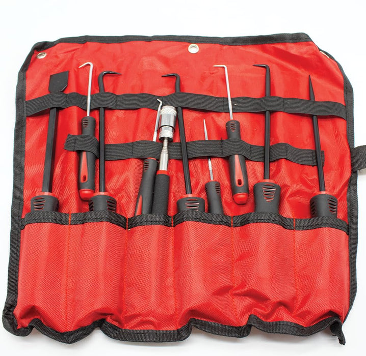 10 pcs Heavy Duty Hook and Pick Set, Car Repair O-Ring Removal Tool Kit for Removing Gaskets, Springs, Oil Seals, O-Rings with Useful Bag to Store Them. 4535