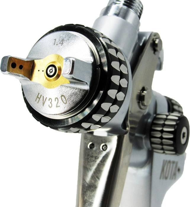 LAUCO KOTA HVLP Mini Spray Gun Nozzle, Compact Aluminum Paint Sprayer (1.4 mm) 60822