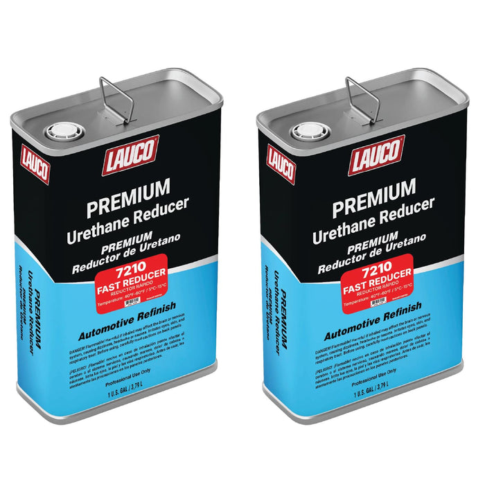 LAUCO Fast Urethane Grade Reducer (7210), 2 Gallon, 40°F - 60°F - For Automotive Paint and Industrial Paint Use - High Performance Automotive Grade