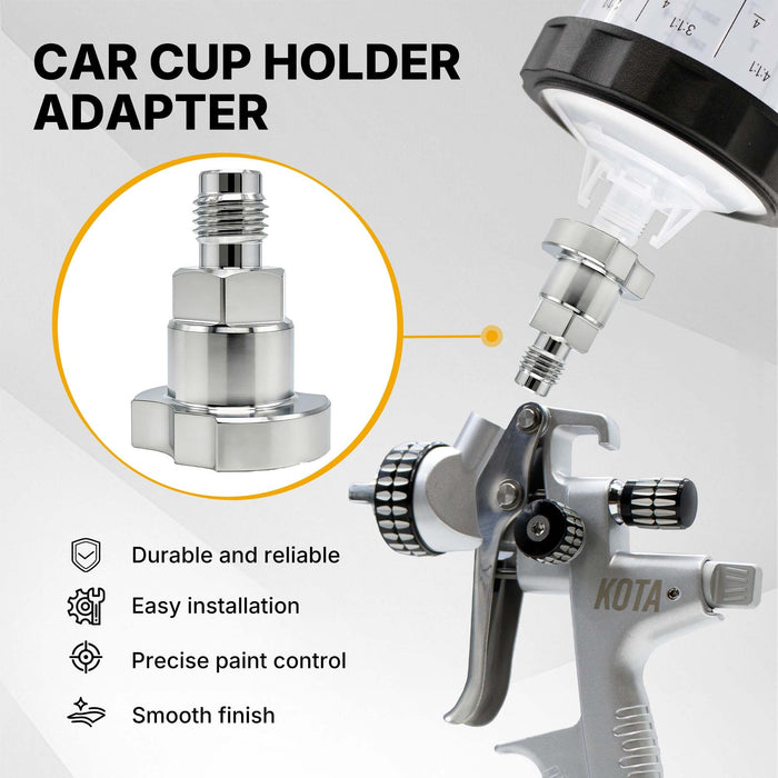 LAUCO Spray Gun Paint System Stainless Steel Adapter (5) (Aftermarket) Compatible with 1.0 System Only and The Disposable Spray Gun Cup Liners and Lid System ADP5