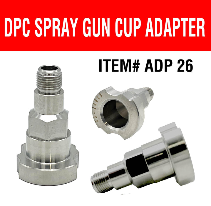 Spray Gun Paint System Adapter (26) (Aftermarket) Compatible with 1.0 System Only and the Disposable Spray Gun Cup Liners and Lid System