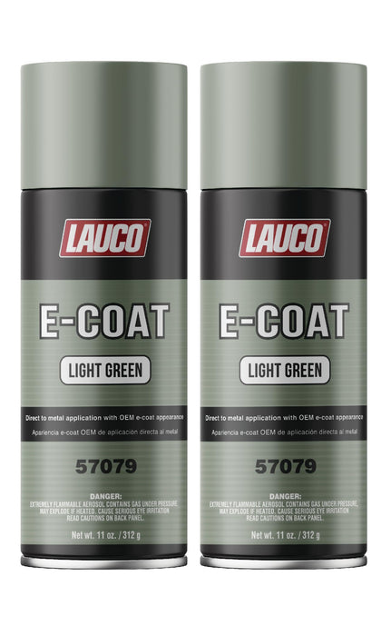 LAUCO E-Coat Light Green (2-Pack) - 11oz Aerosol Spray Paint Can - Direct to Metal (DTM) Automotive Primer, Restoration, Olive Ecoat Finish 57079