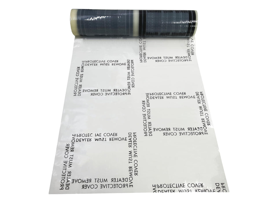 MAXIFILM 4 mil Adhesive Automotive Clear Plastic Carpet Protector Film Roll 24 inch x 200 feet, Sticky Car Carpet Cover Sheets, Perforated Every 21” - 100 Mats Per Roll ACPF1886