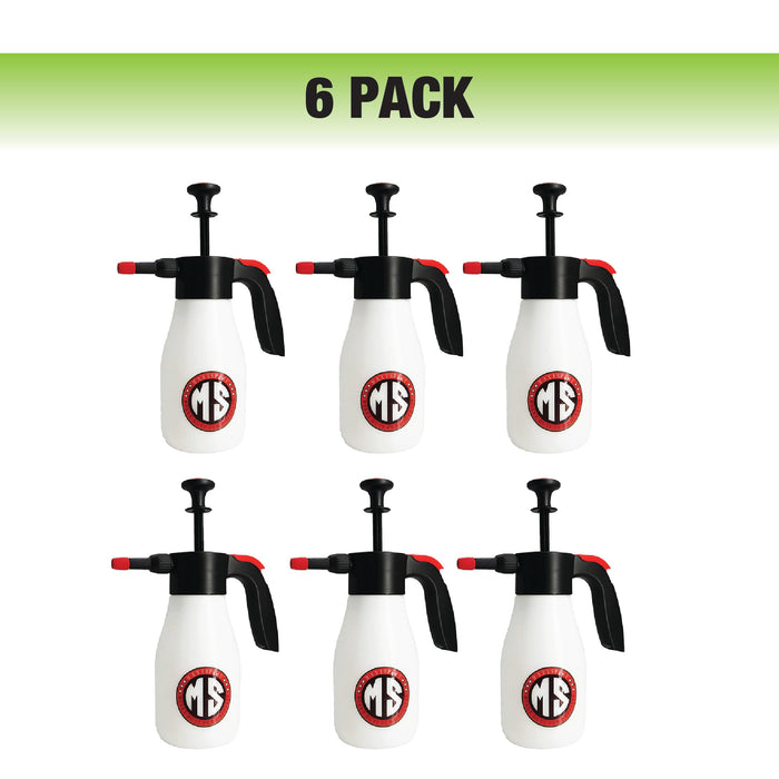 Maxi-Spray Pressure Sprayer Pump Bottle Perfect for Gardening, Fertilizing, Cleaning & General Use Spraying & Car Detailing 1L (6 Pack) 39115