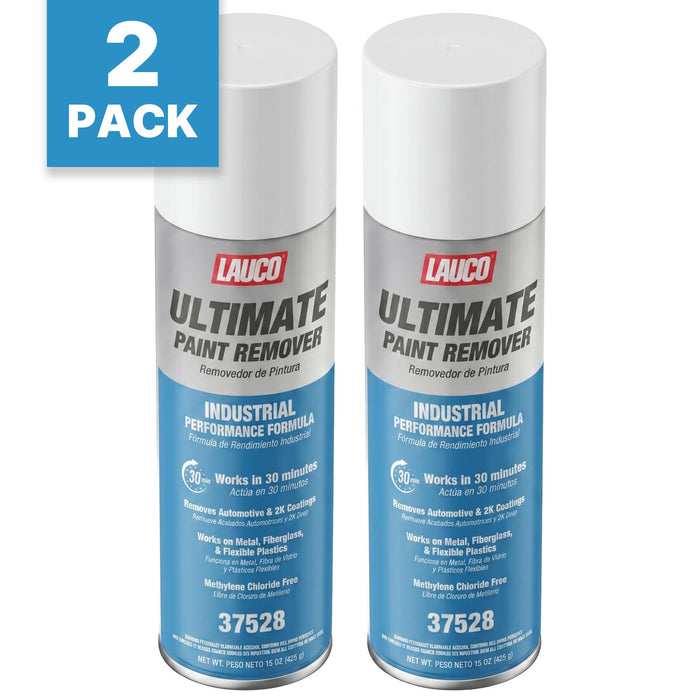 LAUCO Ultimate Paint Remover Spray Industrial Strength Fast Acting Paint Stripper Removes Automotive Coatings 2K Finishes Works on Metal Fiberglass and Chloride Free 37528 (2)