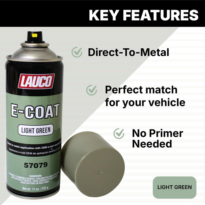 LAUCO E-Coat Light Green 11 oz Aerosol, Direct-to-Metal OEM Primer Finish for Automotive Body, Metal & Fiberglass Panels 57079