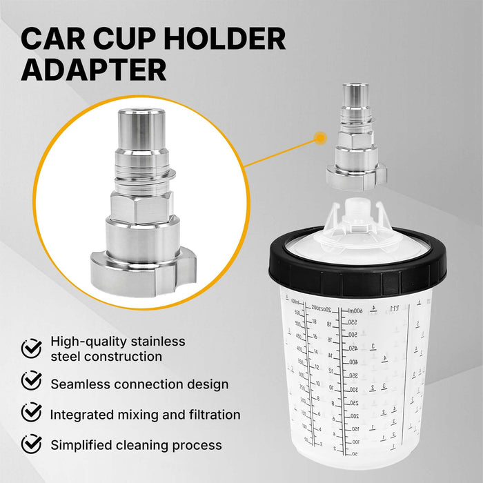 LAUCO Spray Gun Paint System Stainless Steel Adapter (40) (Aftermarket) Compatible with 1.0 System Only and The Disposable Spray Gun Cup Liners and Lid System