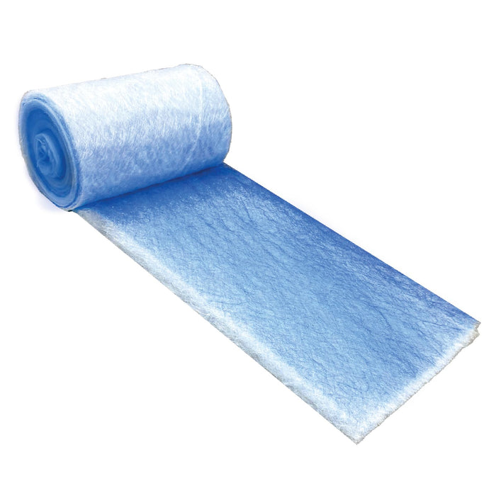 LAUCO Premium Paint Spray Booth Fiberglass Exhaust Filter Roll - 18 Gram Heavy-Duty Blue Fiberglass Paint Arrestor - Captures Traps Overspray Paint Particles in Autobody Booths (24 Inches x 100 Feet)