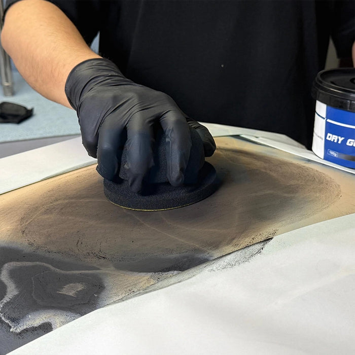 LAUCO Black Dry Powder Guide Coat 100g with Applicator Pad for Auto Body Filler and Primer – Instant Sanding Aid for Defect and Scratch Detection 9062