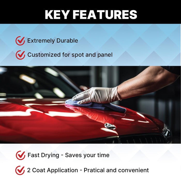 FinishX Automotive Refinishing Ultimate Speed Clear Coat (FC1100-1 Gallon) 4:1 Kit with Slow Activator/Hardener (FH1030-1 quart), High-Gloss Finish, Super Fast Drying, Customized for Spot and Panel
