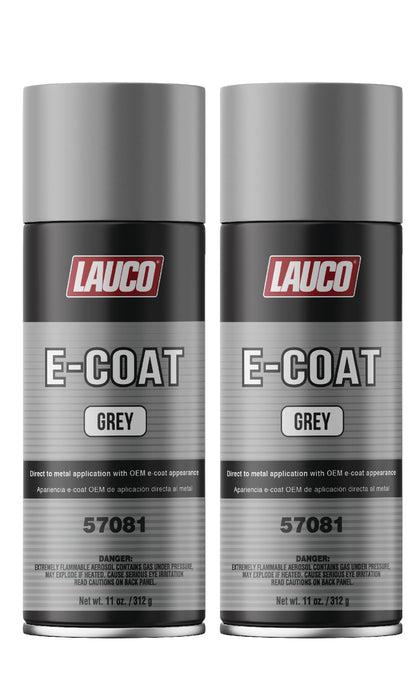 LAUCO E-Coat Gray (2-Pack) - 11oz Aerosol Spray Paint Can - Direct to Metal (DTM) Automotive Primer, Restoration, Ecoat Finish (57081)